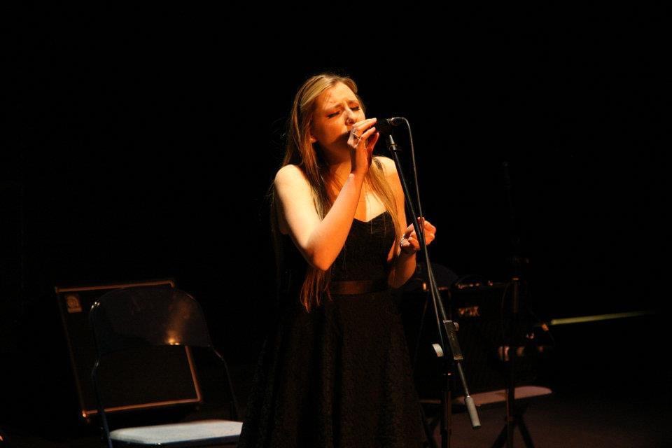 Fiona performing live on stage